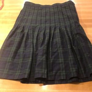 Tartan Plaid Pleated School Girl Skirt Lands End 8